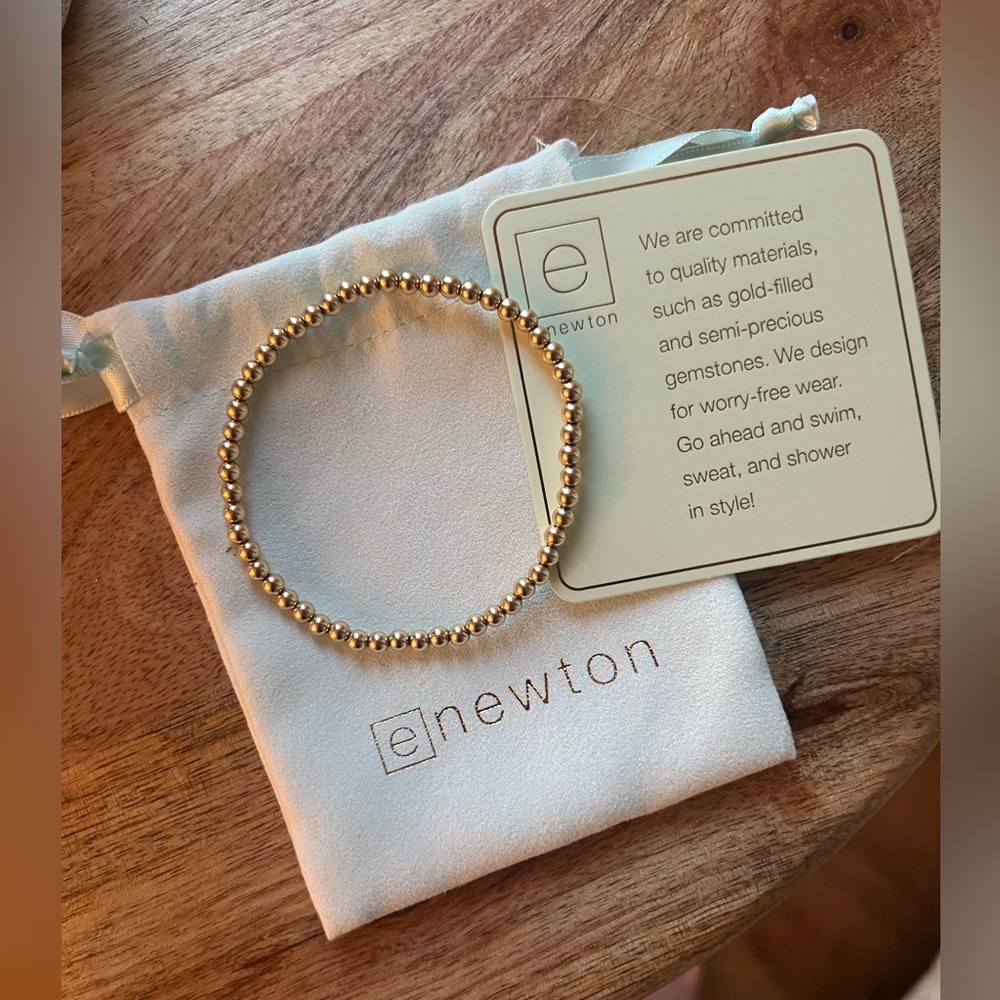 E Newton Gold Beaded Bracelet